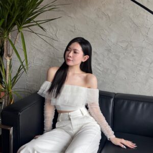 OFF SHOULDER SHEER TOP