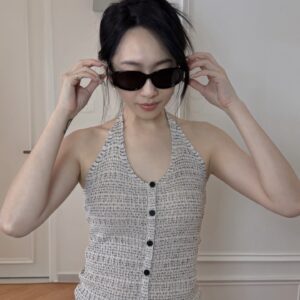 TWEED HALTER TOP
